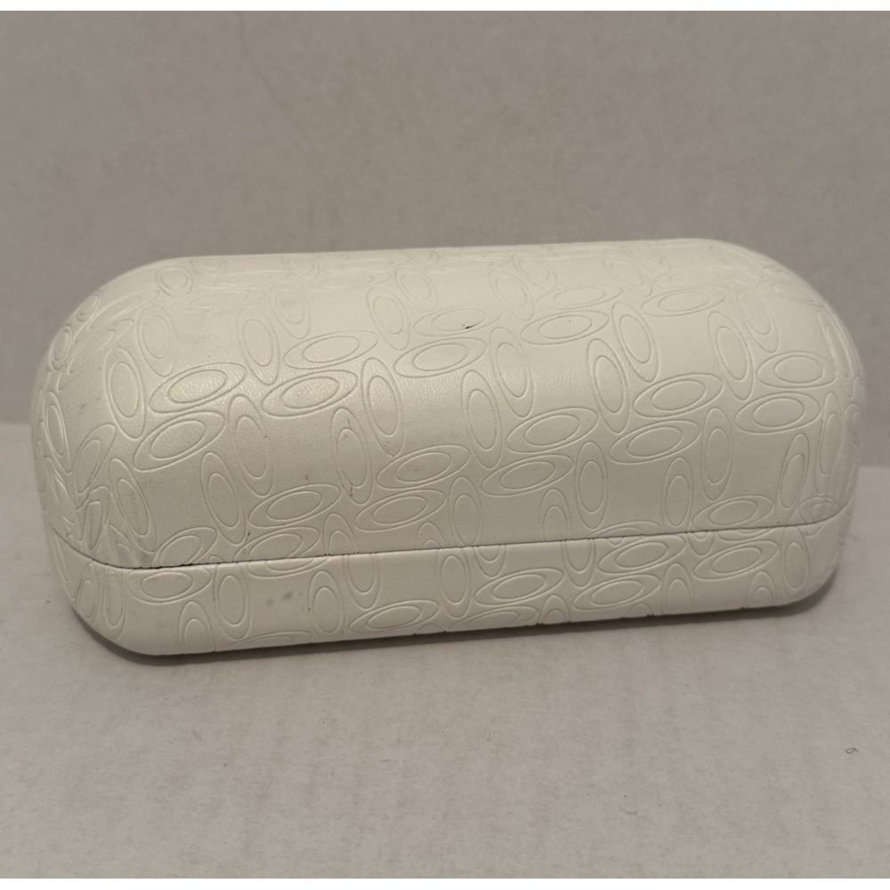 Authentic Oakley Women's White Leather O Eyewear Eyeglasses Glasses Hard Case